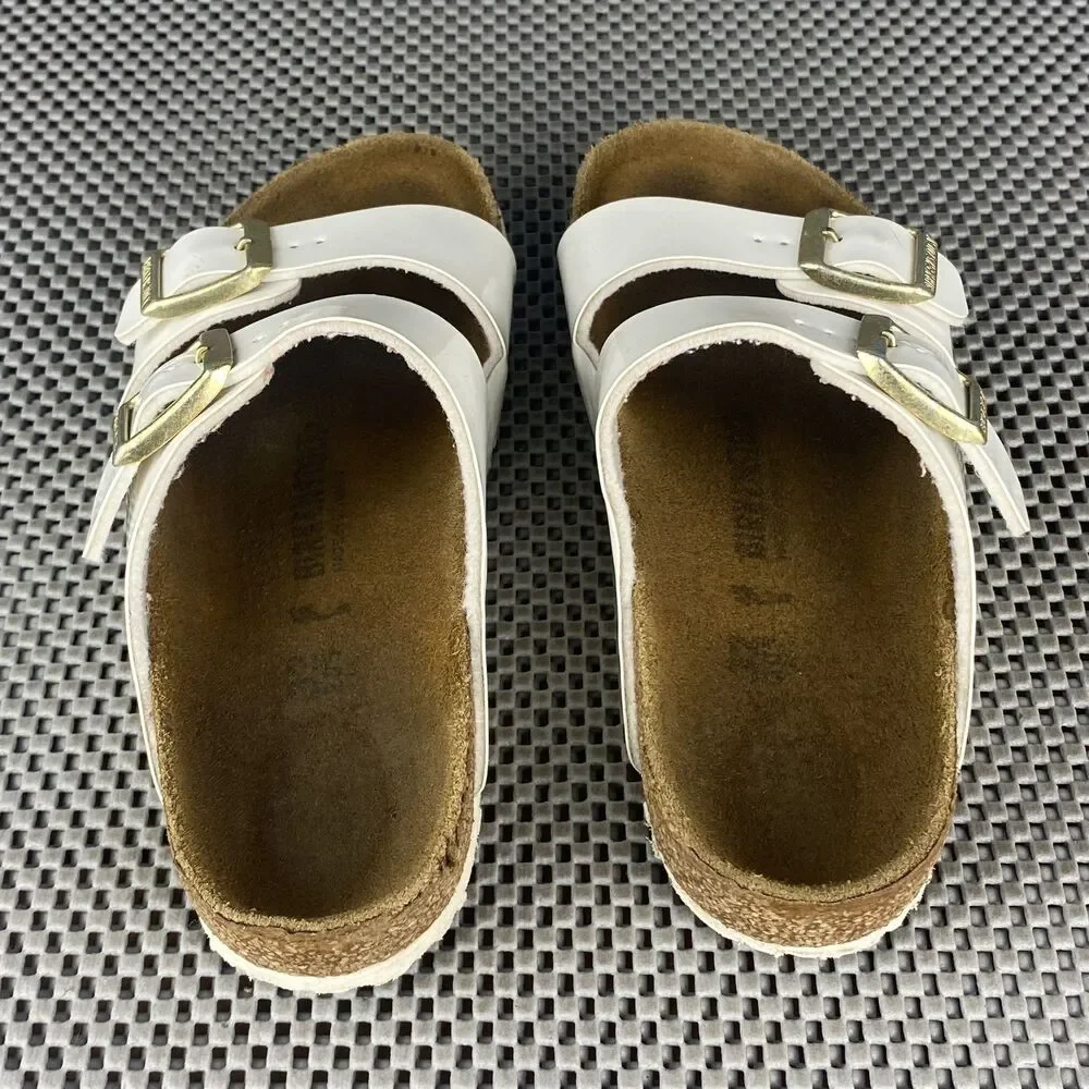 Birkenstock Arizona Sandals Kids Youth 32 White Slide On Made in Germany